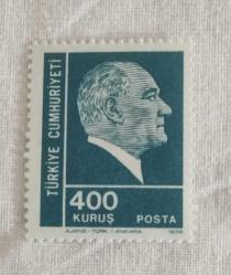 PUL0332-TÜRKİYE CUMHURİYETİ 1976 ATATÜRK TEMALI PUL 400 KURUŞ
