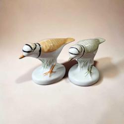 vintage porselen  ''çulluk kuşu biblo seti''ikili 12x8 cm