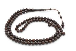 Sistemli Sığırcık Kesim 99 luk Koyu Kahverengi Toz Kehribar Tesbih