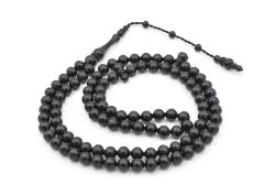 Sistemli Sığırcık Kesim 99 luk Siyah Toz Kehribar Tesbih