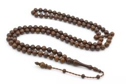 Sistemli Sığırcık Kesim 99 luk Kahverengi Toz Kehribar Tesbih