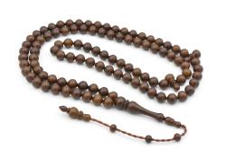 Sistemli Sığırcık Kesim 99 luk Kahverengi Toz Kehribar Tesbih