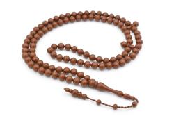 Sistemli Sığırcık Kesim 99 luk Açık Kahverengi Toz Kehribar Tesbih