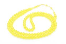 Sistemli Sığırcık Kesim 99 luk Sarı Toz Kehribar Tesbih