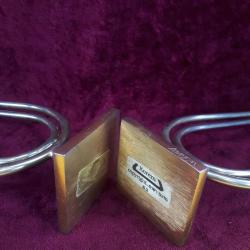 KOREM 24K GOLD & SILVER PLATED JERUSALEM , DAMLA FORMLU BİR ÇİFT ŞAMDAN