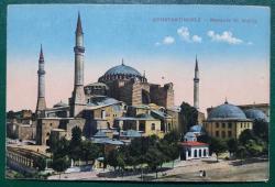 Osmanlı Dönemi İtalya Baskısı Aya Sofya Camii Görünüm Kartpostal