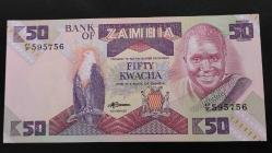 1980 YILI ZAMBİYA 50 KWACHA HİÇ KULLANILMAMIŞ