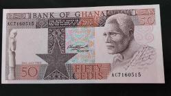 1980 YILI GANA 50 CEDİS A SERİSİ HİÇ KULLANILMAMIŞ