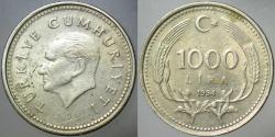 TÜRKİYE CUMHURİYETİ 1000 LİRA 1994.