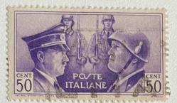 1936.:MUSSOLİNİ.HİTLER İTTİFAK. .KLASİK.İTALYA TEK PUL.DAMGALI