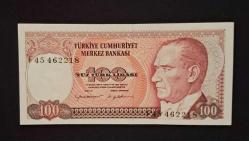 7 EMİSYON 100 TÜRK LİRASI F45 ÇÇT KAĞIT PARA