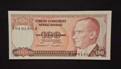 7 EMİSYON 100 TÜRK LİRASI E04 ÇÇT KAĞIT PARA