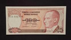 7 EMİSYON 100 TÜRK LİRASI E11 ÇÇT KAĞIT PARA
