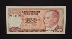 7 EMİSYON 100 TÜRK LİRASI D80 ÇÇT KAĞIT PARA