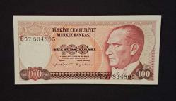 7 EMİSYON 100 TÜRK LİRASI E37 ÇÇT KAĞIT PARA