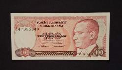 7 EMİSYON 100 TÜRK LİRASI A47 ÇİL KAĞIT PARA