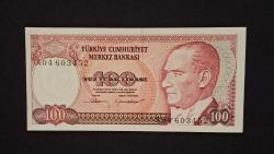 7 EMİSYON 100 TÜRK LİRASI A04 ÇÇT (-) KAĞIT PARA
