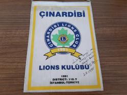 ÇINAR DİBİ LİONS KULÜBÜ FLAMA ROZET - MADALYA ( İMZALI ) C4461