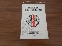 TEPE BAŞI LEO KULÜBÜ - LİONS FLAMA ROZET - MADALYA ( İMZALI ) C4462