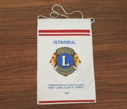 İSTANBUL TÜRKİYENİN İLK LİONS KULÜBÜ FLAMA ROZET - MADALYA ( İMZALI )  C4469