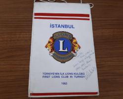 İSTANBUL TÜRKİYENİN İLK LİONS KULÜBÜ FLAMA ROZET - MADALYA ( İMZALI )  C4469