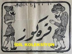 Osmanlıca Karagöz Mizah Dergisi-Gazetesi, Orijinal Dönem Basım, (Ottoman Magazine-Newspaper-Journal Illustré Cara-Gueuz) - 28 Aralık 1908 - Sayı: 45 - Hicri: 4 Zilhicce 1326 - Rumi: 28 Kanun-i Evvel 1324 - Kısm-ı Edebi: Hürriyet Şarkısı - Hasbihal: Manzum Komedi - Tantana-i Siyasiye - İran Şahı'nı Tasvir Eden Karikatür: 