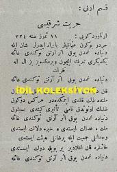 Osmanlıca Karagöz Mizah Dergisi-Gazetesi, Orijinal Dönem Basım, (Ottoman Magazine-Newspaper-Journal Illustré Cara-Gueuz) - 28 Aralık 1908 - Sayı: 45 - Hicri: 4 Zilhicce 1326 - Rumi: 28 Kanun-i Evvel 1324 - Kısm-ı Edebi: Hürriyet Şarkısı - Hasbihal: Manzum Komedi - Tantana-i Siyasiye - İran Şahı'nı Tasvir Eden Karikatür: 