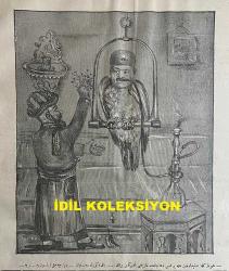 Osmanlıca Karagöz Mizah Dergisi-Gazetesi, Orijinal Dönem Basım, (Ottoman Magazine-Newspaper-Journal Illustré Cara-Gueuz) - 28 Aralık 1908 - Sayı: 45 - Hicri: 4 Zilhicce 1326 - Rumi: 28 Kanun-i Evvel 1324 - Kısm-ı Edebi: Hürriyet Şarkısı - Hasbihal: Manzum Komedi - Tantana-i Siyasiye - İran Şahı'nı Tasvir Eden Karikatür: 