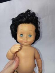 vintage Klasik Oyuncak Bebek Siyah Saçlı