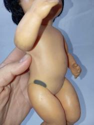 vintage Klasik Oyuncak Bebek Siyah Saçlı