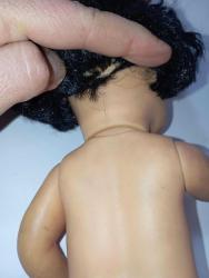 vintage Klasik Oyuncak Bebek Siyah Saçlı