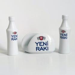 Yeni Rakı Porselen Peçetelik - Tuzluk - Karabiberlik