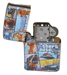 GTA 5 Model 2 Zippo Tarzı Benzinli Çakmak Siyah