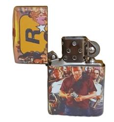 GTA 5 Model 9 Zippo Tarzı Benzinli Çakmak Siyah