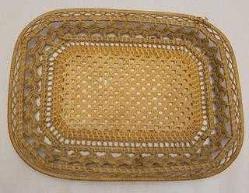 LOT.4 » 1950 LERDEN ÇOK TEMİZ NADİR ÖRME KAHVE TEPSİSİ. EŞSİZ EL YAPIMI ANTİKA.