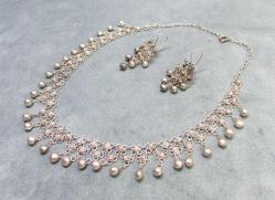 EsKi MARDİN İşİ GÜMÜŞ TELKARİ KÜPE-GERDANLIK SeT...