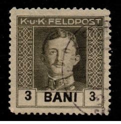 İmparator Charles KuK FELDPOST 3 BANI