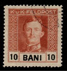 İmparator Charles KuK FELDPOST 10 BANI