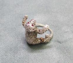 MiNiK MAYMUN FiGüRLü GÜMÜŞ KADIN YüZüĞü...925 Ayar