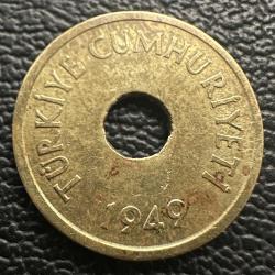 Türkiye Delikli 1 Kuruş 1949