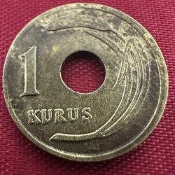 Türkiye Delikli 1 Kuruş 1950