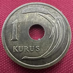 Türkiye Delikli 1 Kuruş 1951