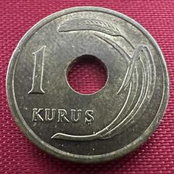 Türkiye Delikli 1 Kuruş 1951