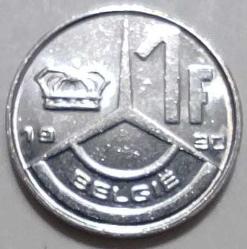 LOT.12 » Belçika 1990 1 Frank - Çil - Kral II. Baudouin Modernist Portre