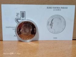 ATATÜRK 2 EURO NİKEL HATIRA PARA 500.000 LİRA (SERTİFİKALI)