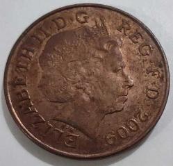 Birleşik Krallık 2009 2 Pence Kraliyet Arması 