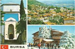 Bursa - Yeşil Türbe, Genel Görünüş, Uludağ Beceren Hotel / Ticaret Kartpostalları