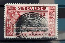 İngiliz sömürgesi Sierra Leone- 1938- damgalı pul