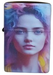 Kadın Model 1 Zippo Tarzı Benzinli Çakmak Siyah