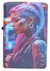 Kadın Model 2 Zippo Tarzı Benzinli Çakmak Siyah